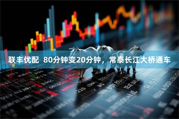 联丰优配  80分钟变20分钟，常泰长江大桥通车